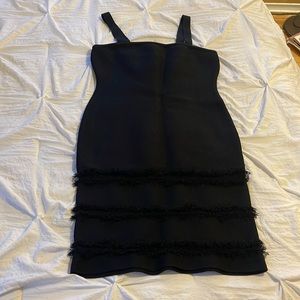 Bcbg bandage midi dress with frill detail size M- never worn with tags.